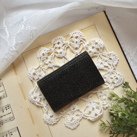 Antique Drexel Coin Purse Black Leather Spring-Loaded Metal Coin Sorter 1930s - Picture 4 of 14